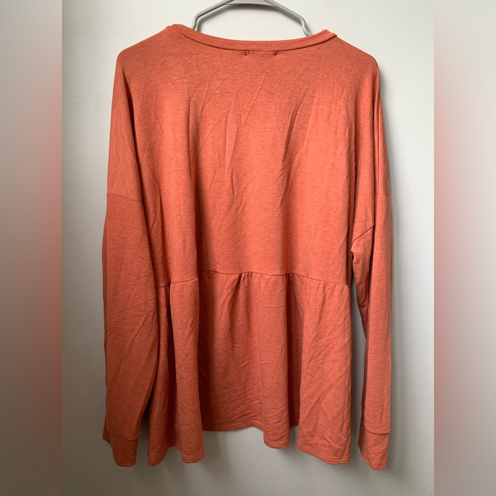 HUDSON GRAY Women’s Pumpkin Orange Blouse - Picture 5 of 5